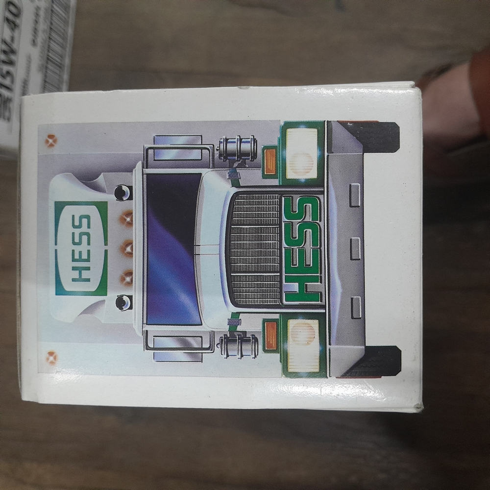 Hess White and Green Toy Truck with Blue Accents